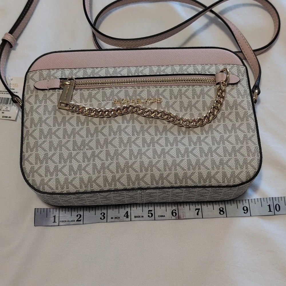 NWT Michael Kors Jet set travel large logo crossbody - Picture 9 of 12